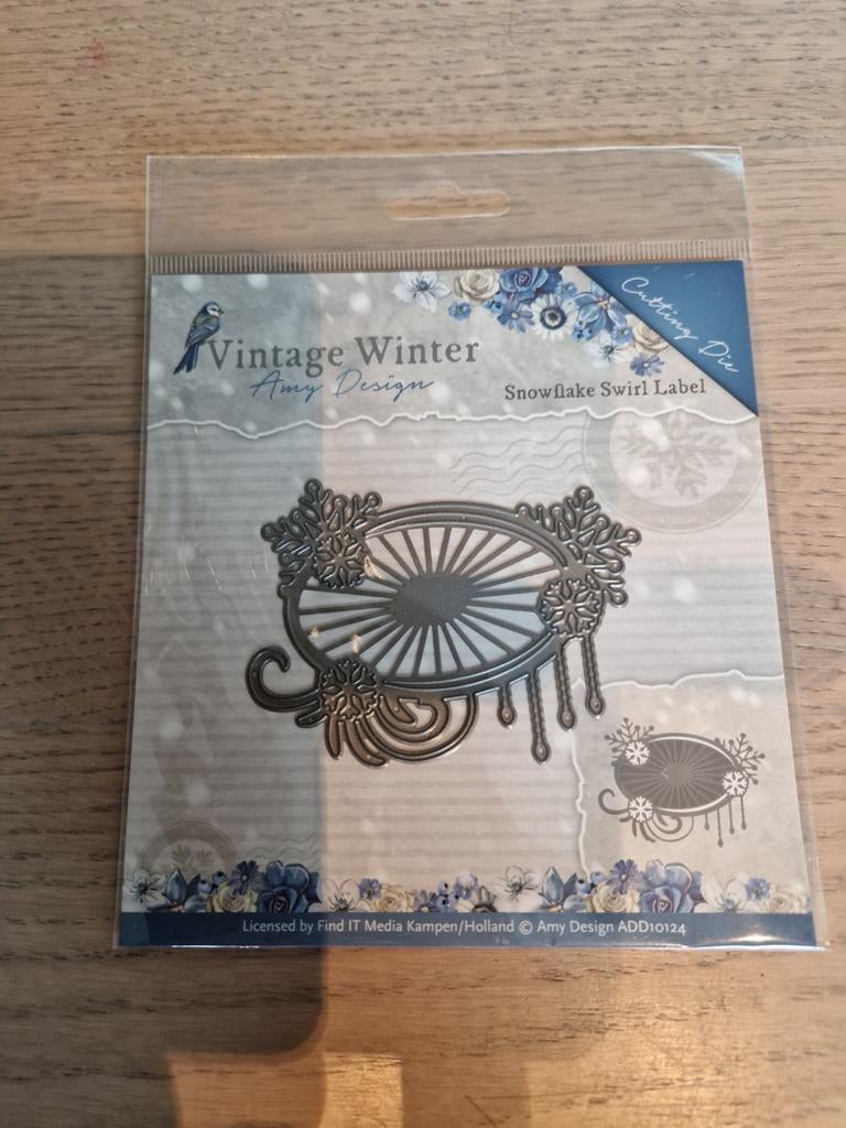 Amy Design Snijmal ADD10124 Vintage Winter Snowflake Swirl, Ophalen of Verzenden