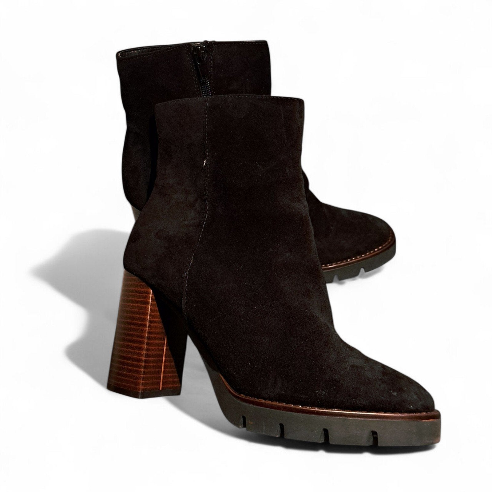 Notre V laarsjes zwart suede, Kleding | Dames, Verzenden, Zwart, Zo goed als nieuw, Notre v