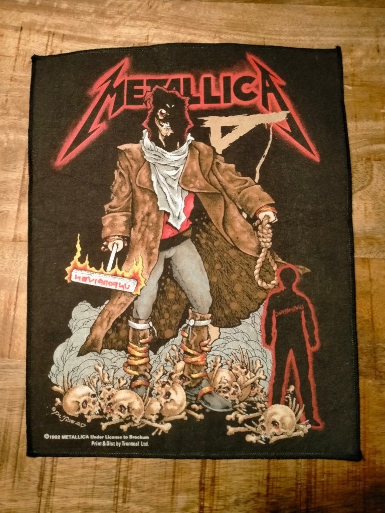 Metallica the Unforgiven 1992 Brockum vintage backpatch RARE, Ophalen of Verzenden, Gebruikt, Overige typen