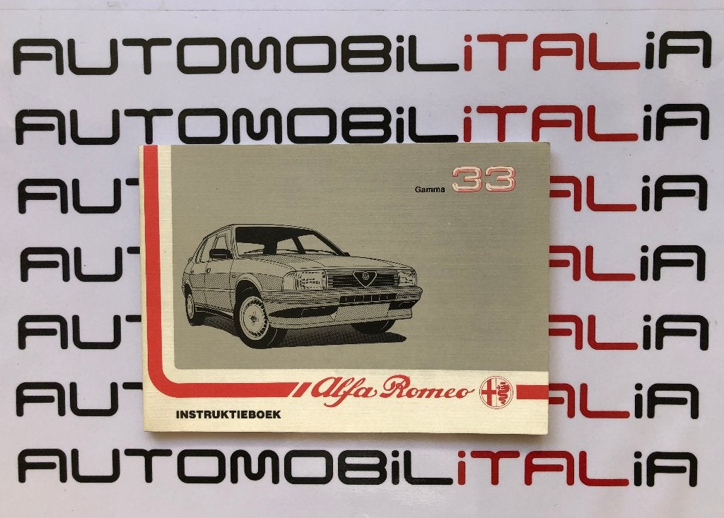 Alfa Romeo 33 instructieboek 1988, Ophalen of Verzenden
