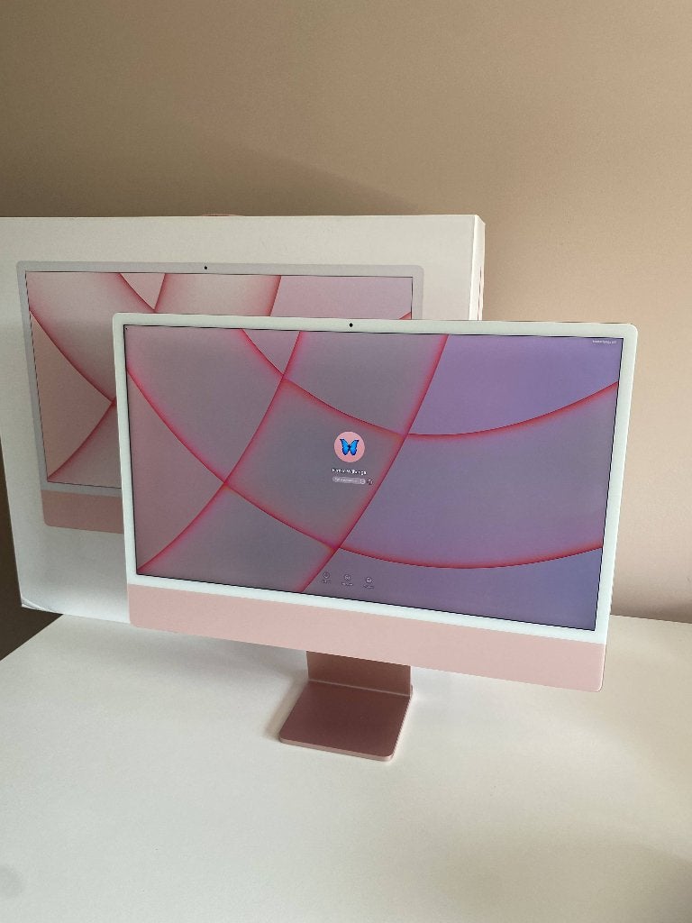 Apple iMac 24-inch uit 2021 met M1-chip, Computers en Software, Ophalen, 8 GB, IMac, Zo goed als nieuw