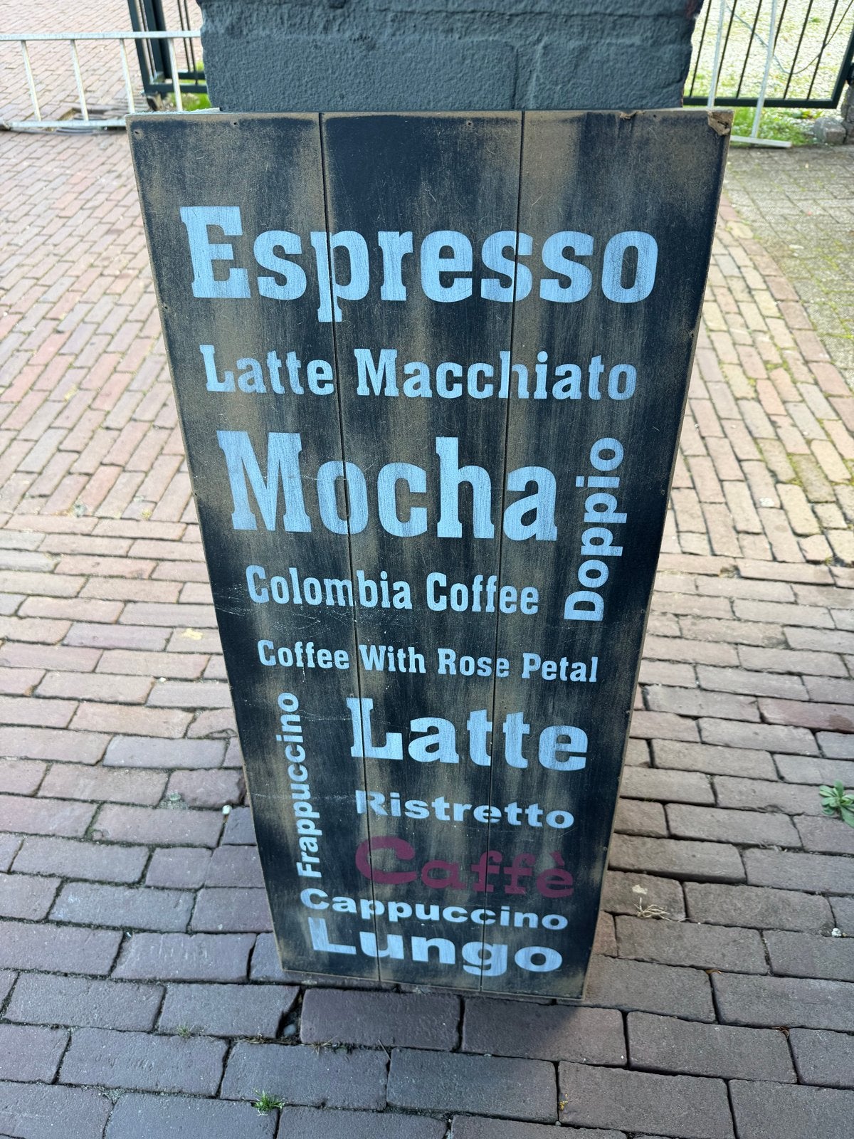 Houten Koffiebord met Diverse Koffiesoorten, Ophalen of Verzenden