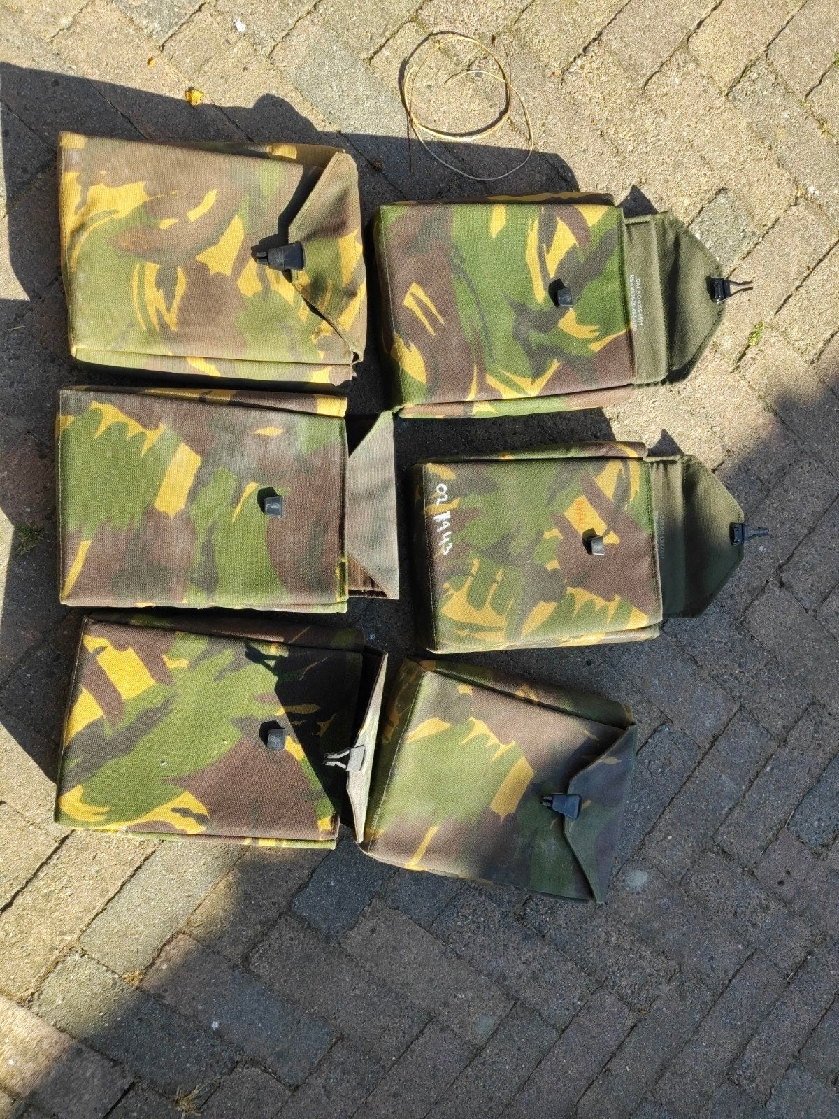 Set van 6 camouflage zakjes/pouches - Militair, Ophalen of Verzenden