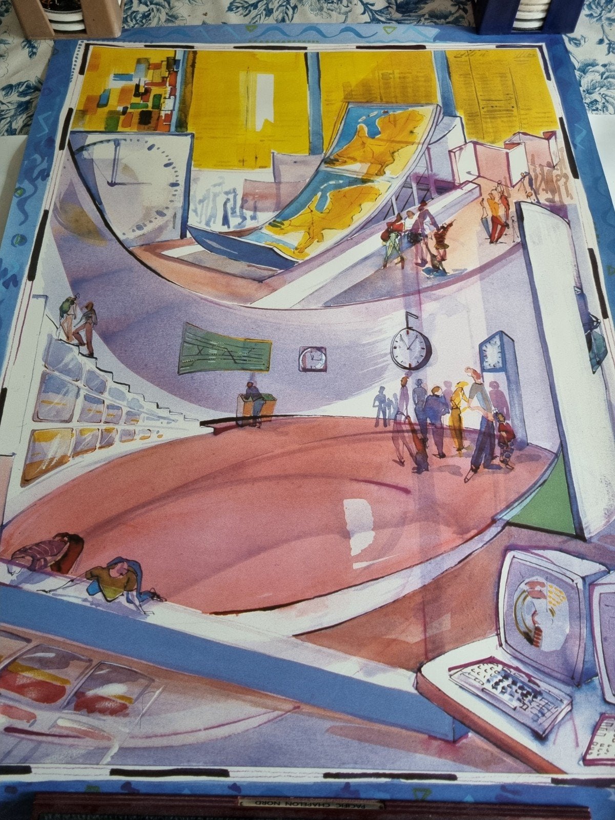 Nederlandse Spoorwegen: Moderne Poster (6), Ophalen of Verzenden, Trein, Kaart of Prent