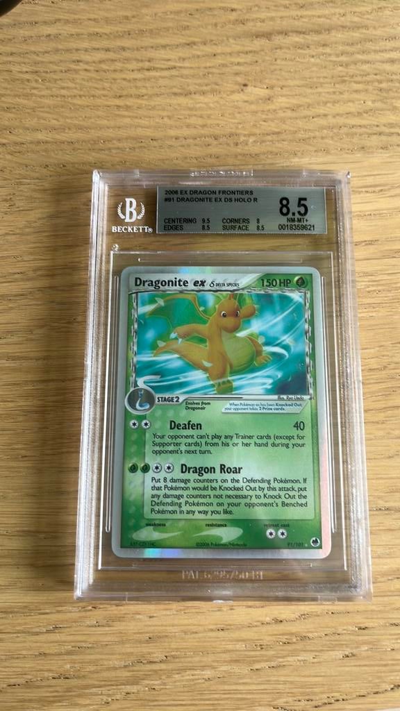 Dragonite EX #91 Delta species // Dragon frontiers, Ophalen of Verzenden, Zo goed als nieuw, Losse kaart