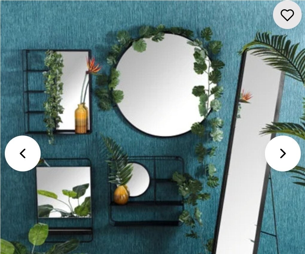 Ronde spiegel zwart 70 cm diameter - Xenos, Huis en Inrichting, Woonaccessoires | Spiegels, Zo goed als nieuw, 50 tot 75 cm, Minder dan 100 cm