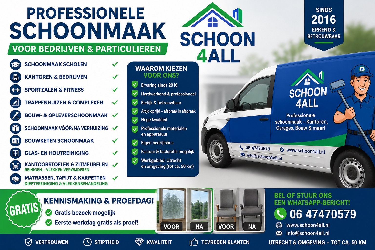 schoonmaakbedrijf Utrecht – schoonmaak, Diensten en Vakmensen, Schoonmaken bedrijfsruimte