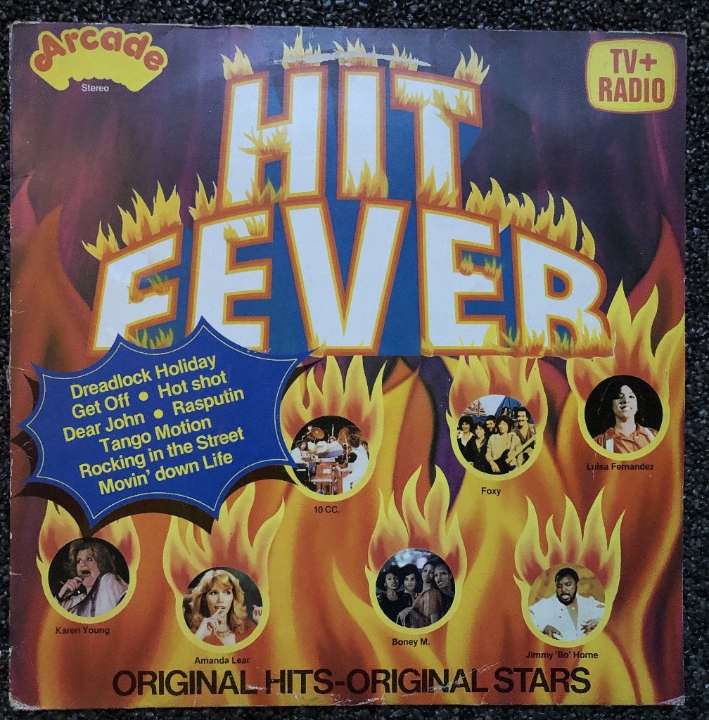 LP: HIT FEVER - o.a. Boney M, Karen Young, 10CC, Foxy, Cd's en Dvd's, LP, Gebruikt, Ophalen of Verzenden, Pop