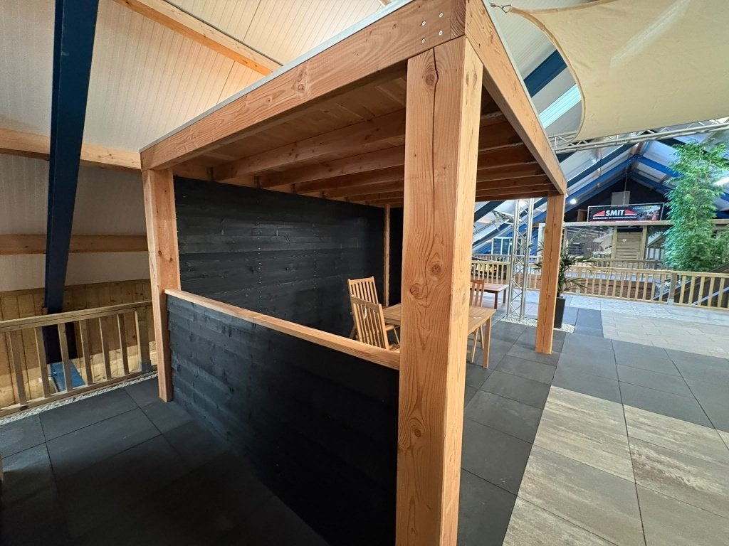 Douglas Overkapping met plat dak 400x300x250 cm, Tuin en Terras, Ophalen, Nieuw, Tuinpaviljoen