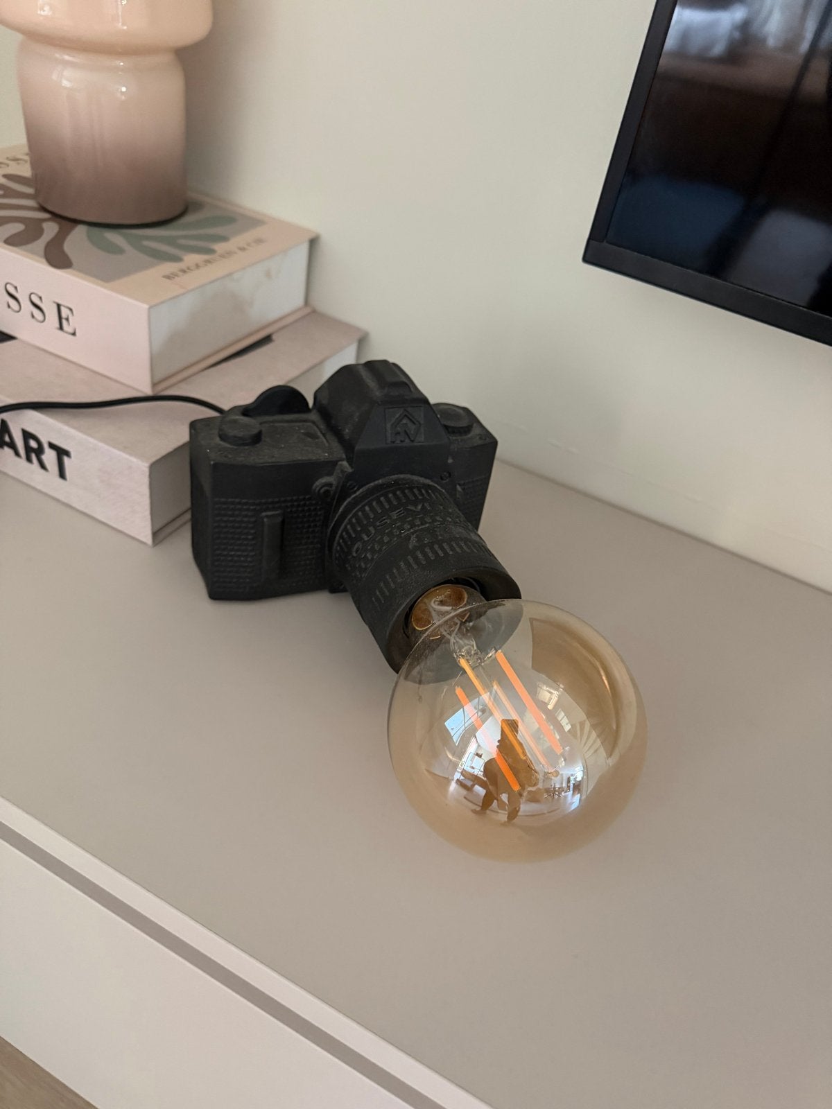 Camera lamp housevitamin, Ophalen, Vintage, Zwart, Kunststof