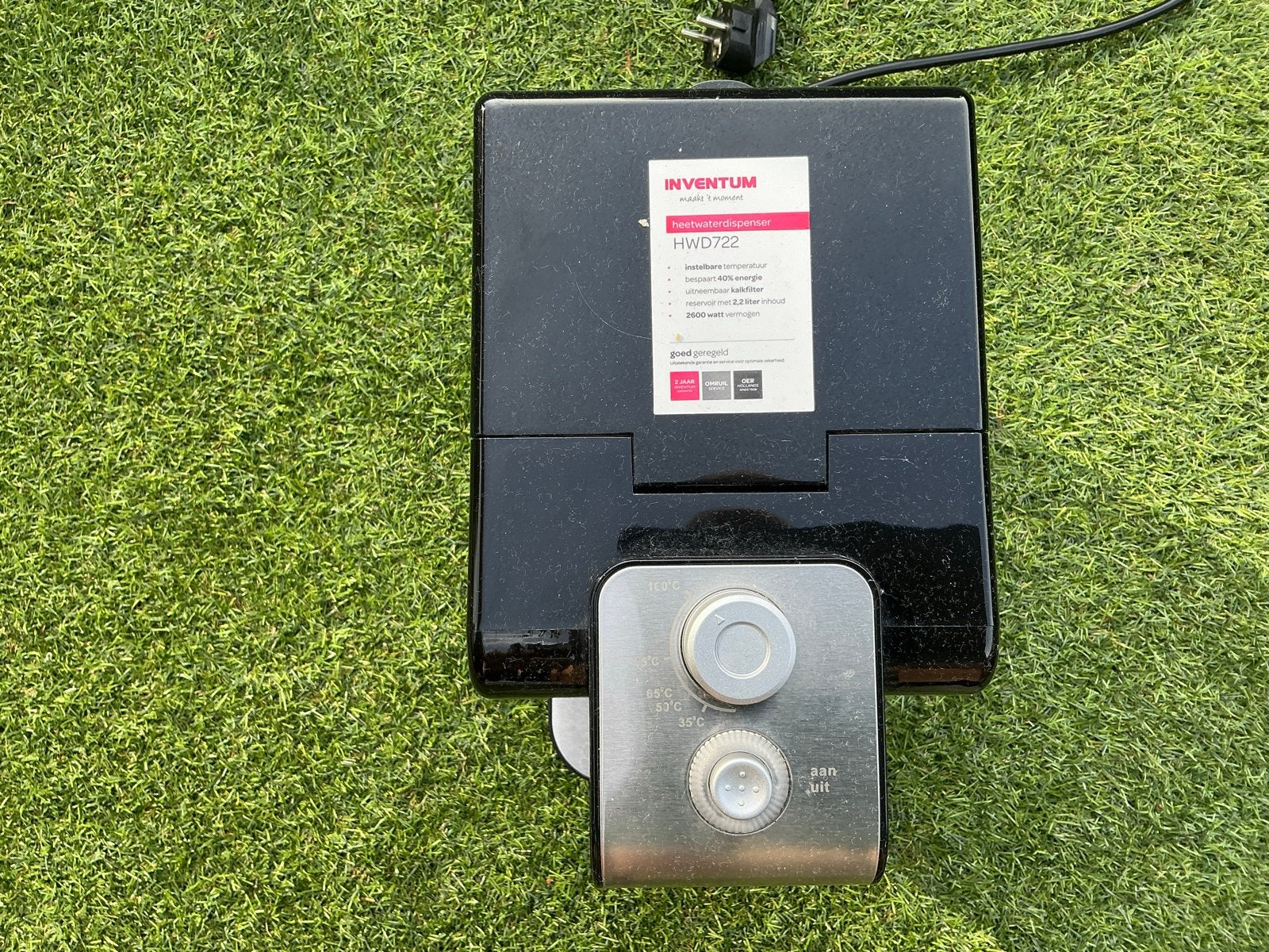 Inventum HWD722 heetwaterdispenser - Zwart, 2 liter of meer, Ophalen, Gebruikt