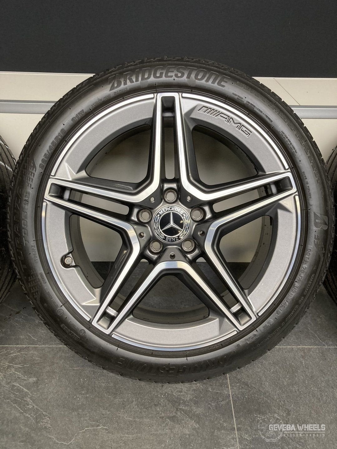 18” originele Mercedes A W177 AMG velgen + banden 5x112 A177, 18 inch, Gebruikt, -, -