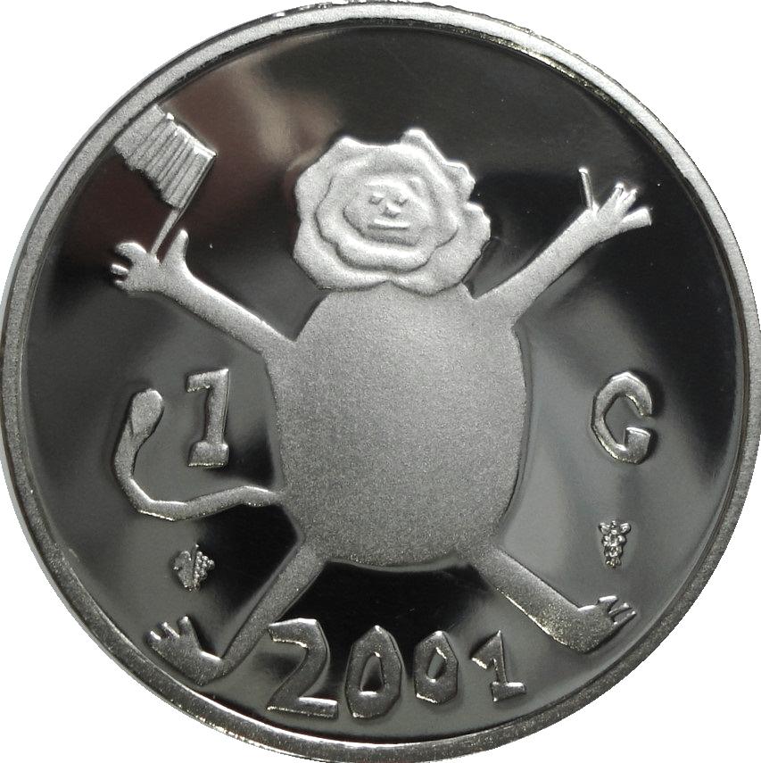 Nederland 1 gulden 2001 ("Loekie", proof), Ophalen of Verzenden, Koningin Beatrix, 1 gulden, Losse munt