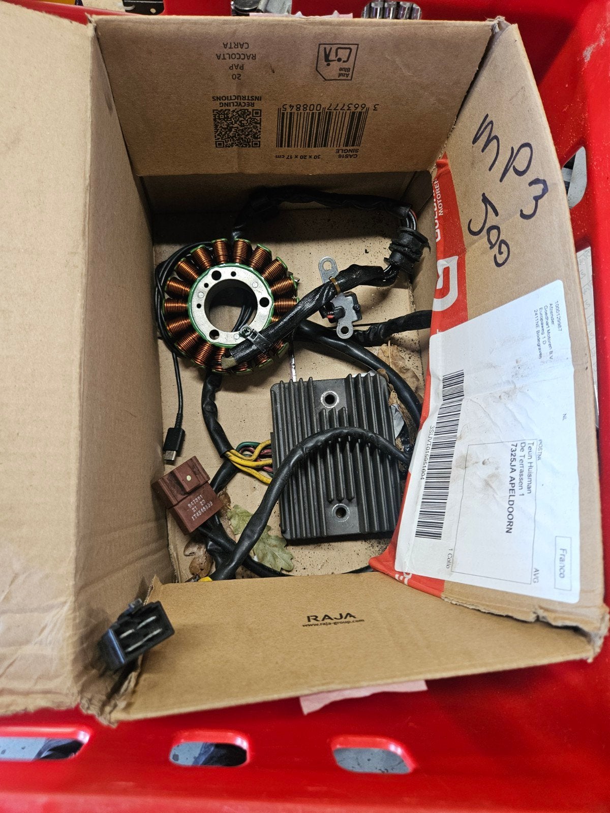 Stator en spanningsregelaar voor Piaggio MP3 500, Ophalen, Gebruikt