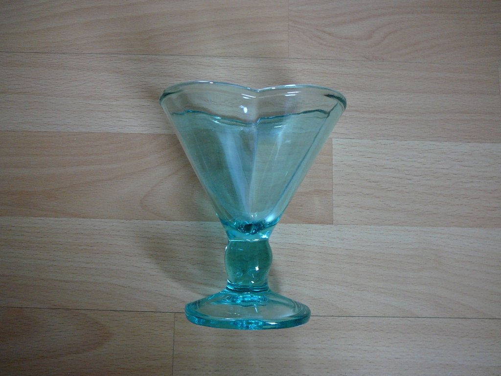 groenblauw glazen vaasje, Ophalen of Verzenden