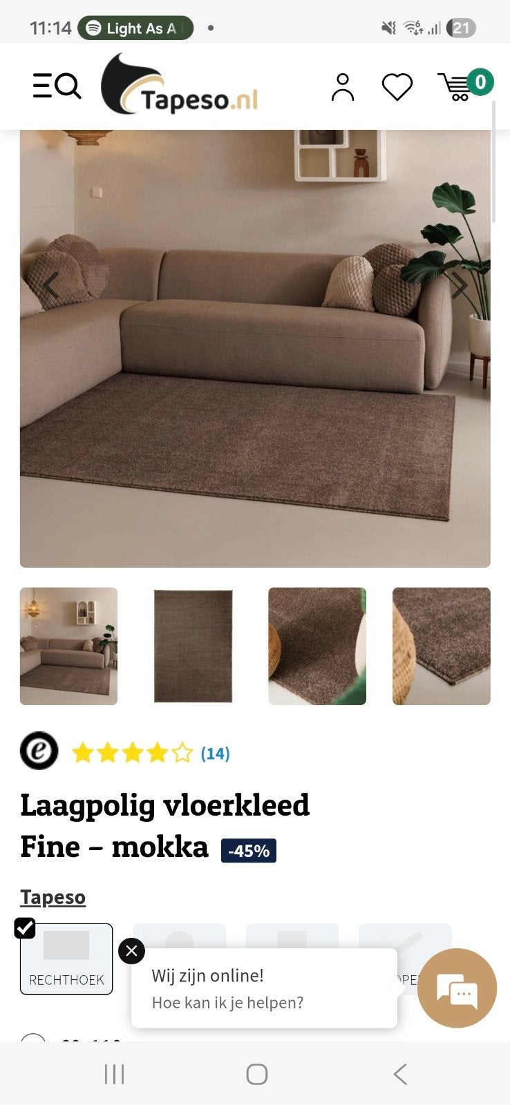 Groot Tapeso vloerkleed 200x300 Nieuw!, Ophalen of Verzenden, Nieuw
