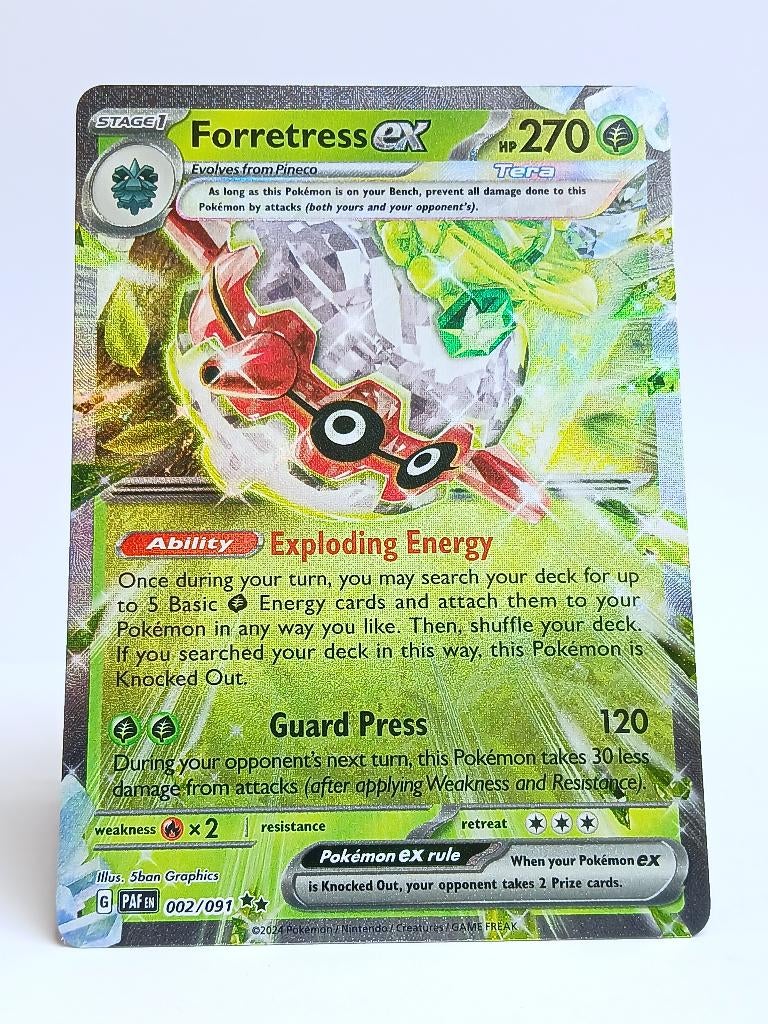Pokémon - PAFEN - Paldean Fates - Forretress - 002/091 - ex, Verzenden, Zo goed als nieuw, Losse kaart, Foil