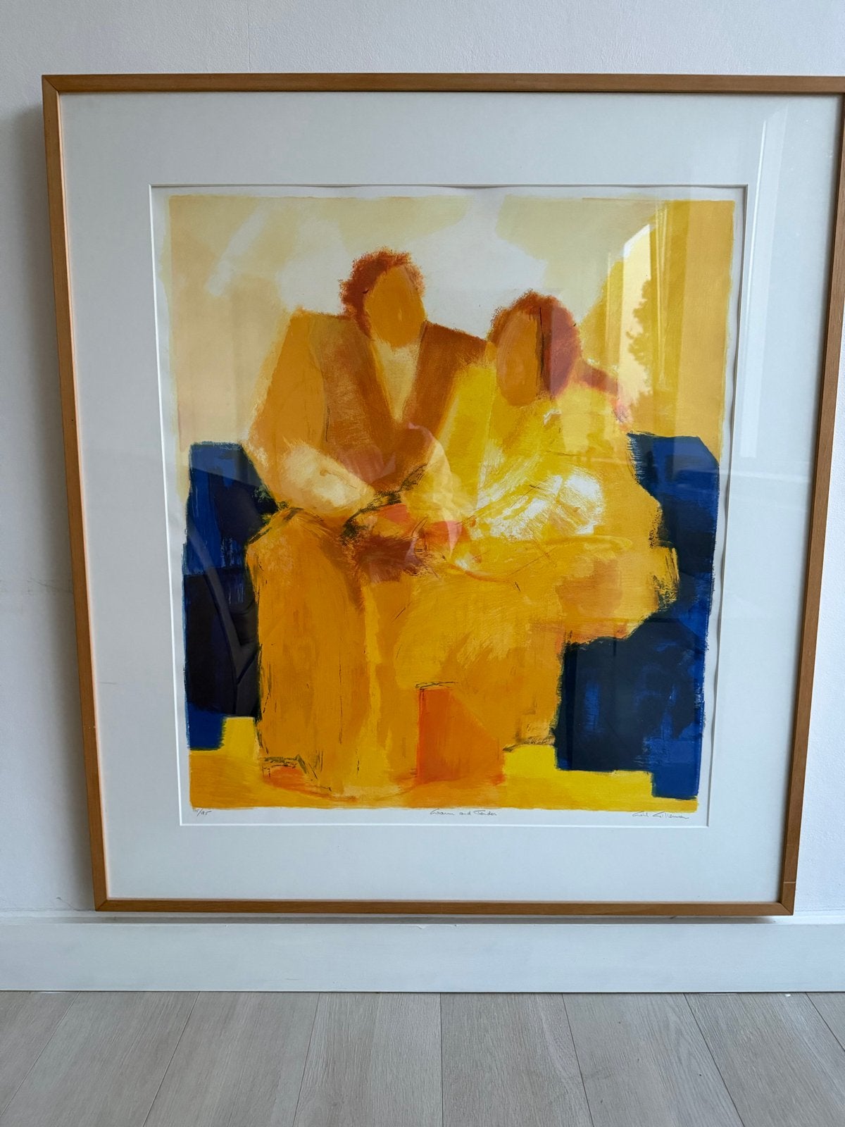 Wil Sillevis - Warm and Tender - Zeefdruk, Antiek en Kunst, Gelimiteerde oplage, Ophalen, Portret en Figuren, Zeefdruk