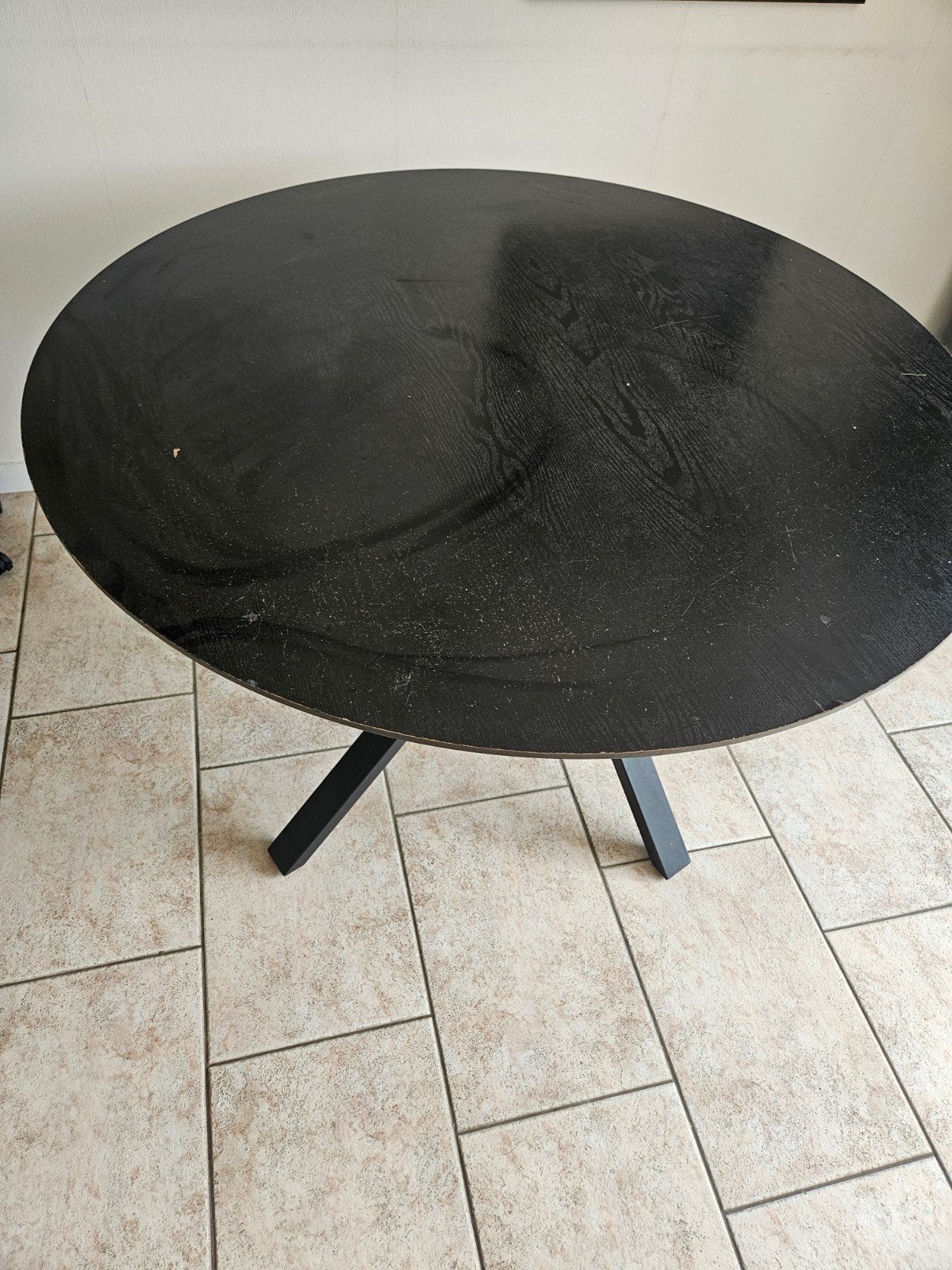 TAFEL  120 doorsnede metalen poten, Huis en Inrichting, Tafels | Eettafels, Ophalen of Verzenden, Rechthoekig, 50 tot 100 cm