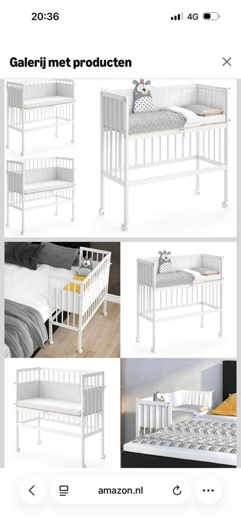 Co-Sleeper - Verstelbaar en Verrijdbaar 2 BESCHIKBAAR, Ophalen of Verzenden, Zo goed als nieuw, Stapelbed