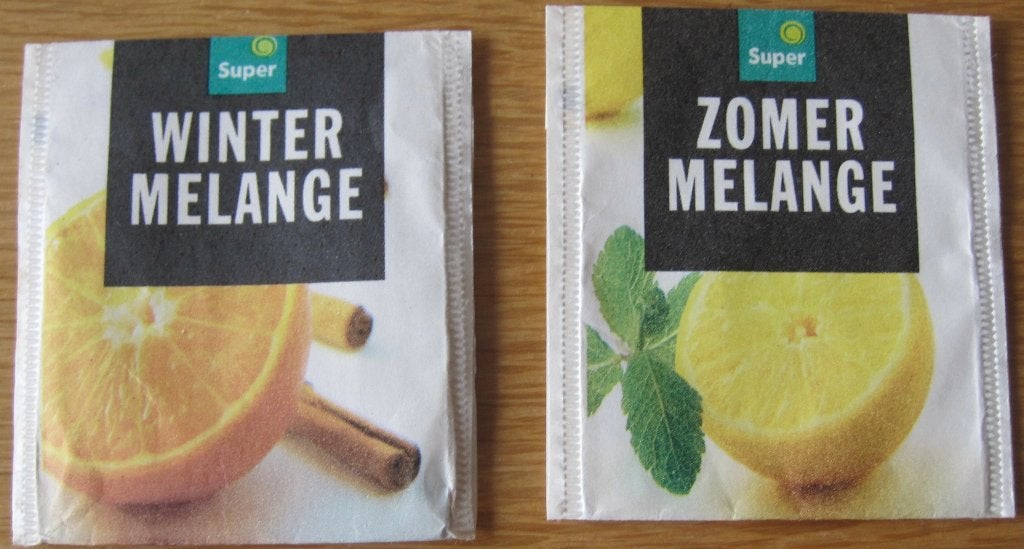 twee theezakjes van Super - zomer en winter melange, Verzenden, Theezakje(s)