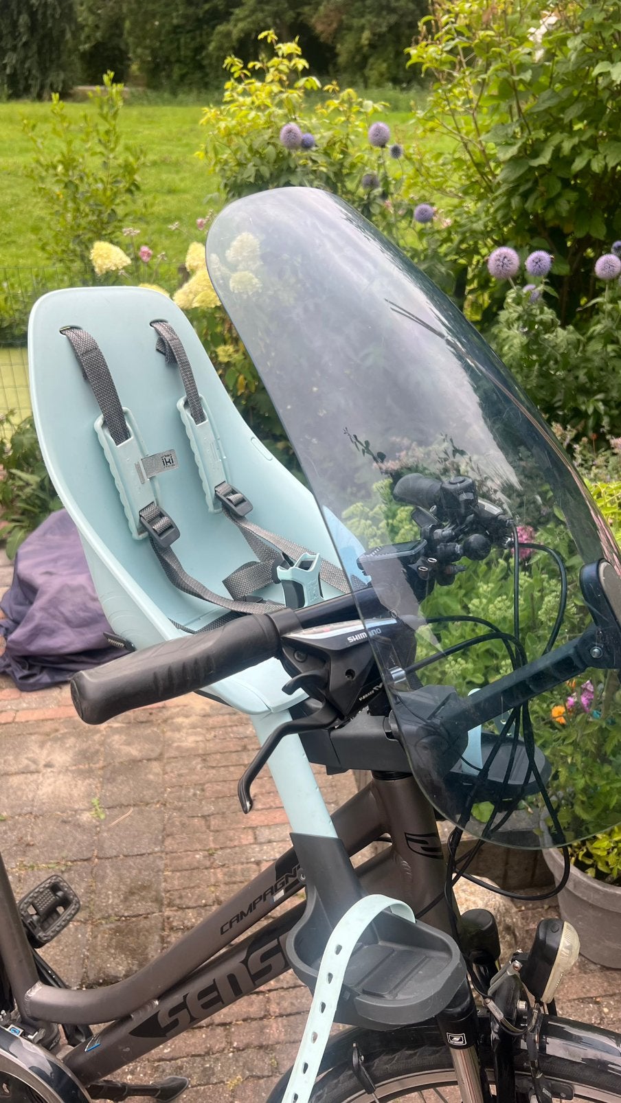 Urban iki fietsstoeltje en windscherm, Fietsen en Brommers, Ophalen, Zo goed als nieuw