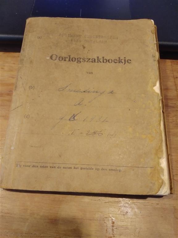 Oorlogszakboekje NL40  Regiment Genietroepen, Ophalen of Verzenden, Landmacht, Nederland, Boek of Tijdschrift