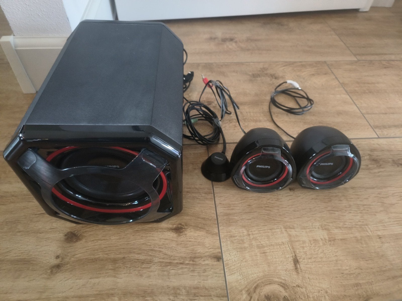 Philips SPA5300/10 2.1 speakerset met subwoofer, Computers en Software, Ophalen, Gebruikt, Audiokanaal 2.1, Philips