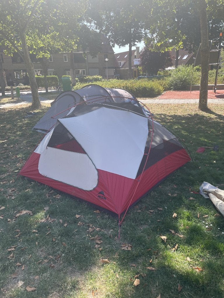 Tent MSR Elixir 4, Caravans en Kamperen, Tenten, Ophalen, Gebruikt, Tot en met 4