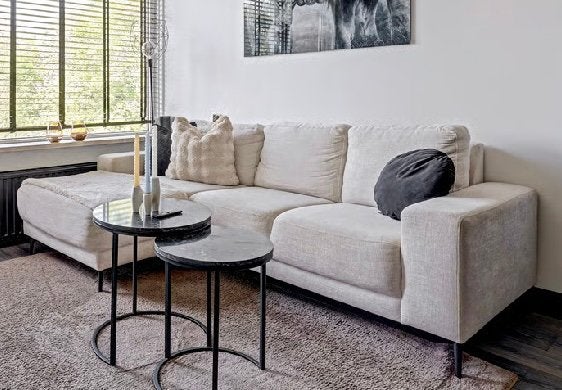 Beige bank Pronto, Huis en Inrichting, Banken | Complete zithoeken, Ophalen, Zo goed als nieuw