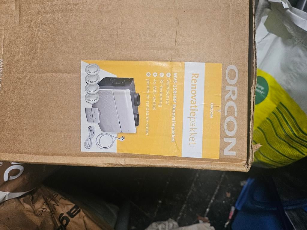 Orcon renovatieset MVS-15RHBP, Doe-het-zelf en Verbouw, Ventilatie en Afzuiging, Ophalen of Verzenden, Nieuw, Afzuiger