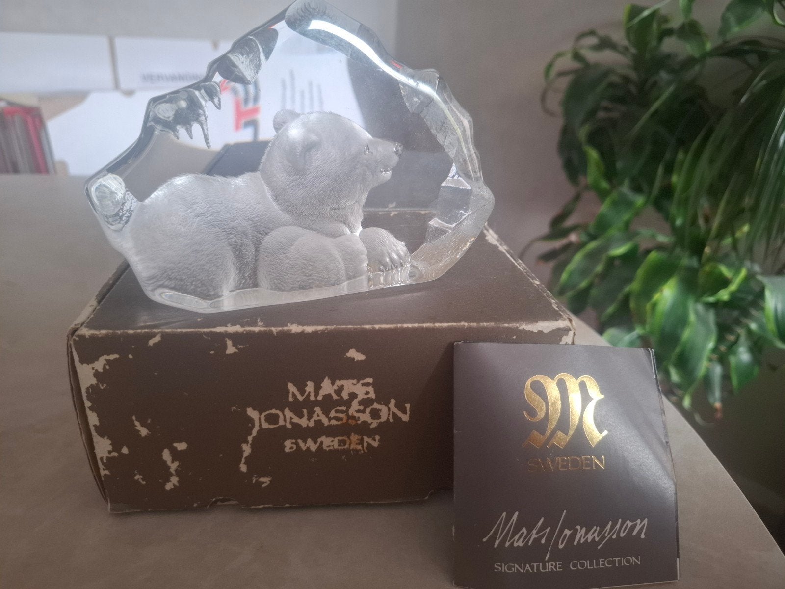 Mats Jonasson Zweden Kristallen IJsbeer Beeldje, Ophalen