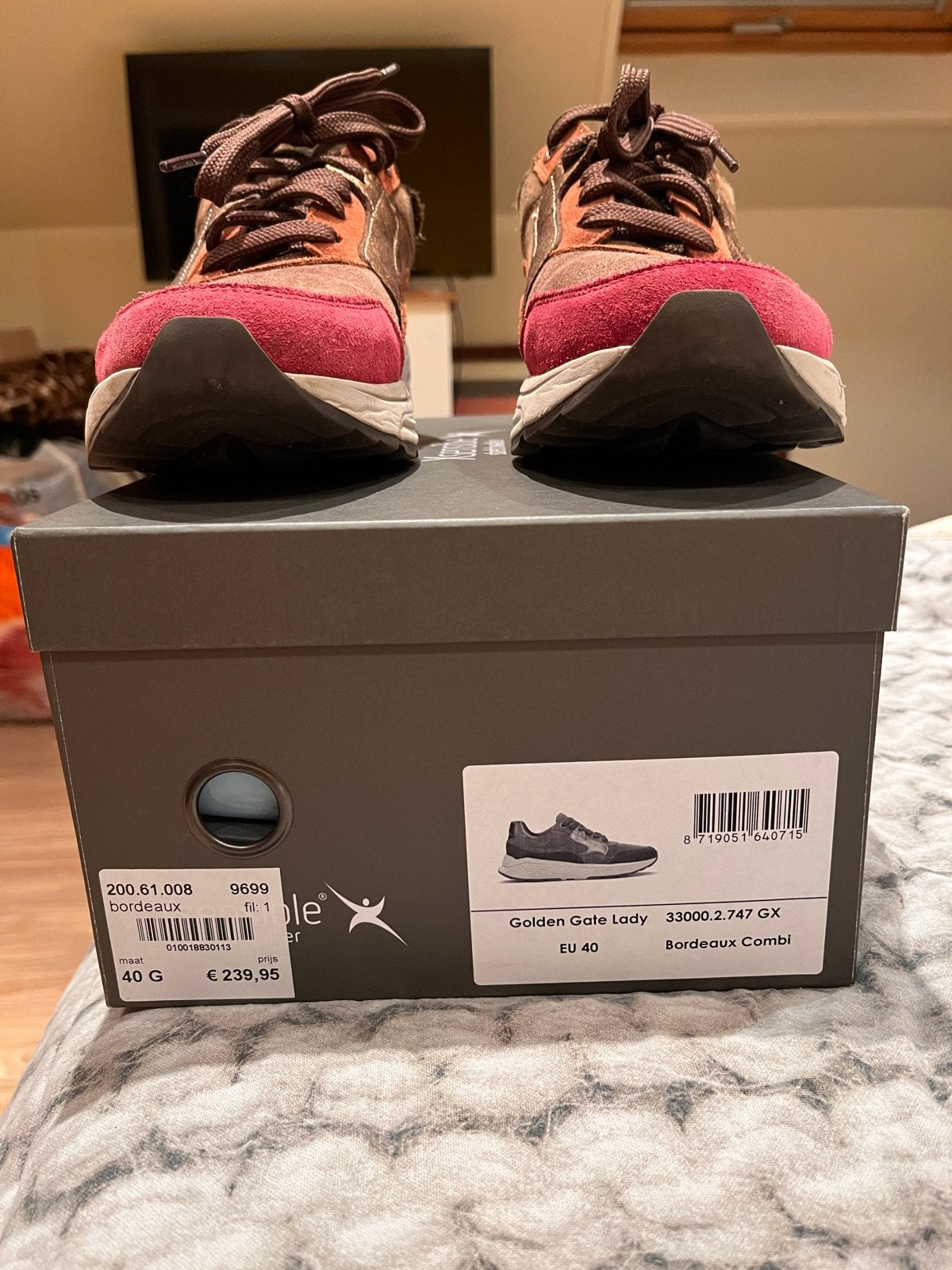 Xsensible Golden Gate Lady Sneakers - Bordeaux Combi, Kleding | Dames, Schoenen, Ophalen of Verzenden, Zo goed als nieuw, Bruin