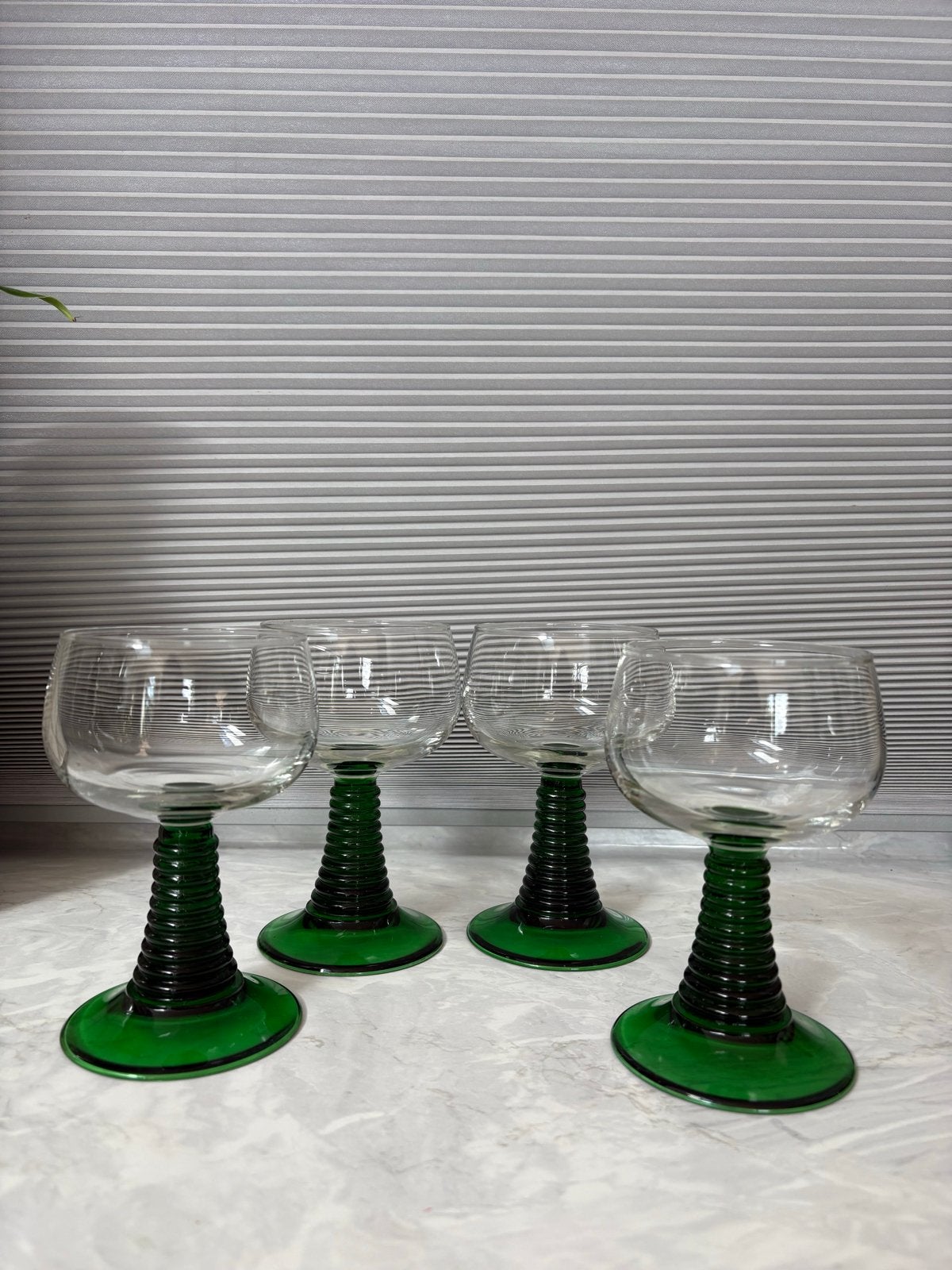Set van 4 vintage Luminarc France wijnglazen, Antiek en Kunst, Ophalen of Verzenden