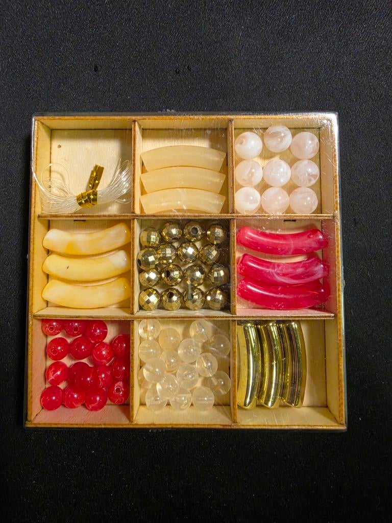 Kralenset sieraden maken in houten doos DIY set, ., Overige typen, Nieuw, Ophalen of Verzenden