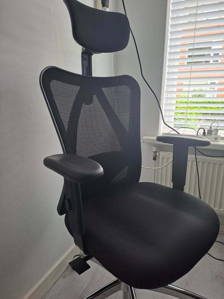 Ergonomische bureaustoel Sihoo m18 verstelbaar, Ophalen, Zo goed als nieuw, Zwart