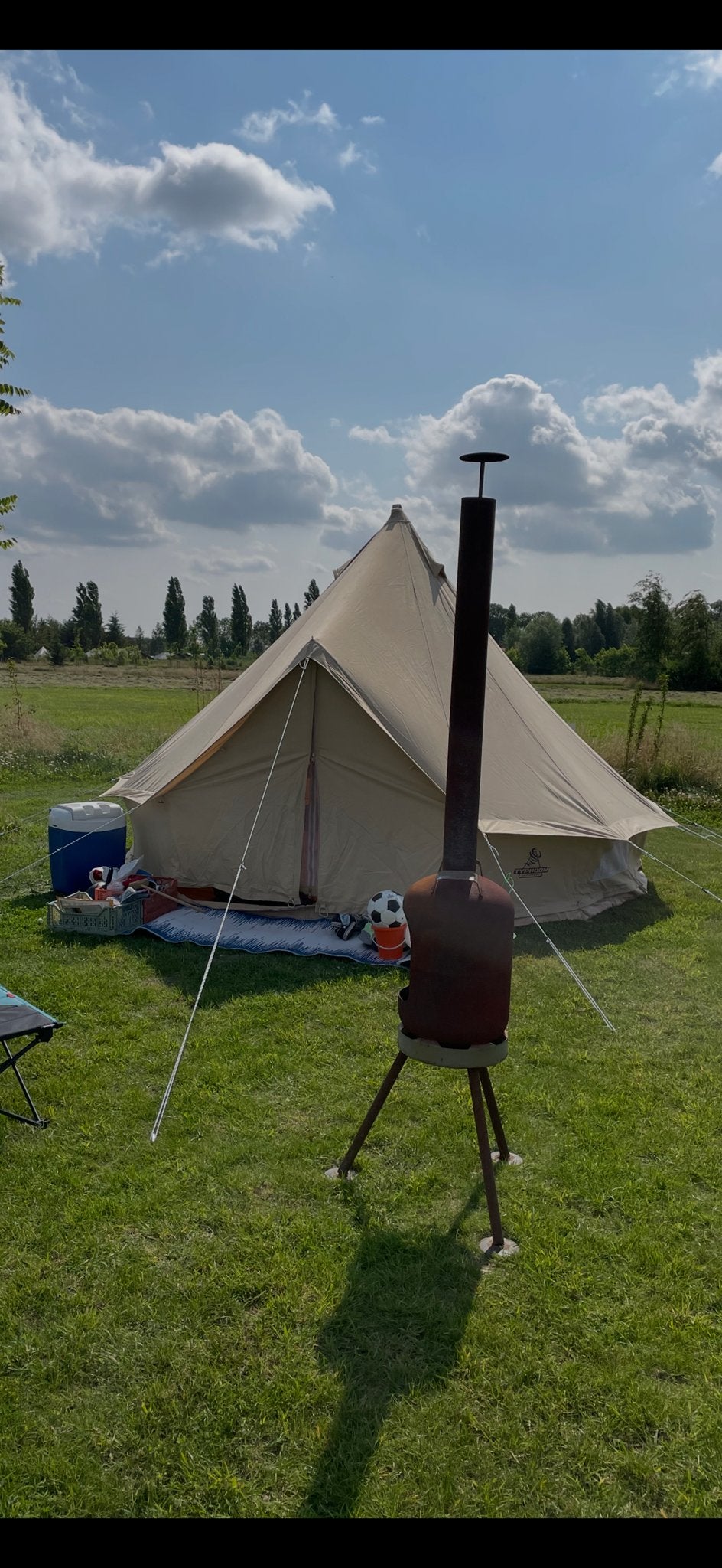 Ruime Bell Tent 300cm- Ideaal voor Glamping Avonturen, Ophalen, Gebruikt, Tot en met 4