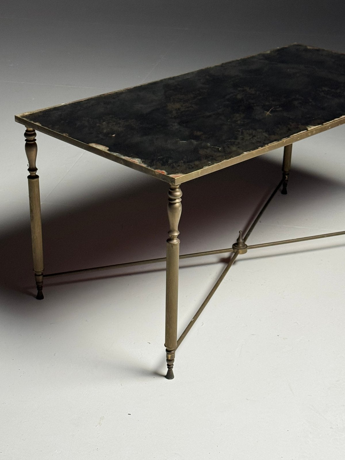Mid century salontafel met spiegel blad, Ophalen