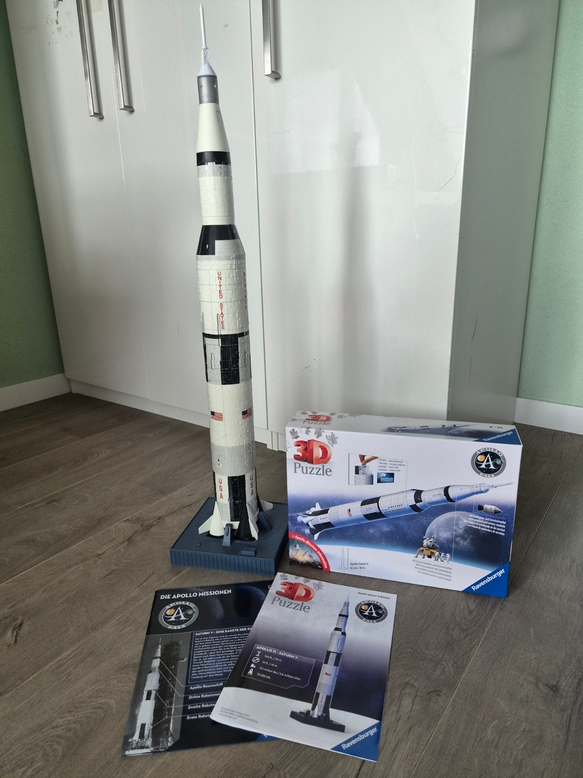 Ravensburger 3D Puzzel Saturnus V Raket Apollo Missies, Ophalen of Verzenden, Zo goed als nieuw, Rubik's of 3D-puzzel