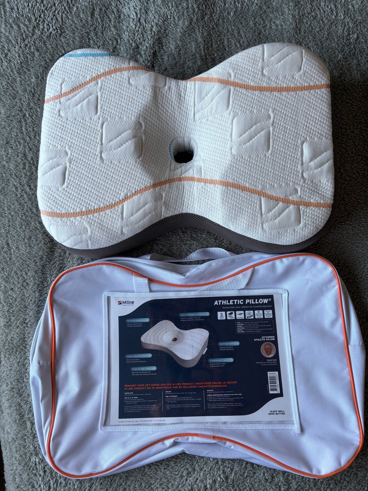 Mline Athletic Pillow - Zo goed als nieuw, Eenpersoons, Wit, Ophalen of Verzenden, Zo goed als nieuw