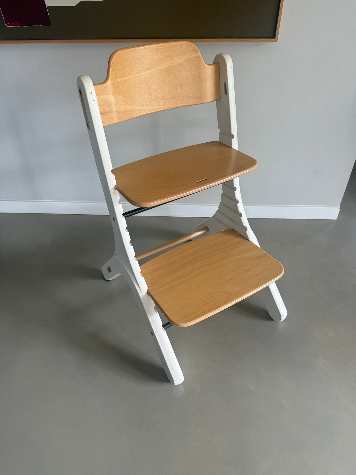 Dapper meegroeistoel wit/hout - verstelbaar, Kinderen en Baby's, Ophalen, Gebruikt, Meegroeistoel, Aanschuifbaar