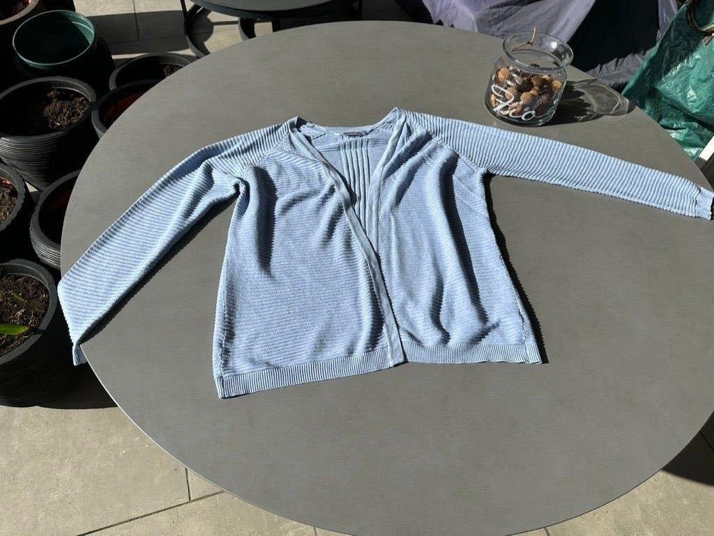 Blauw Fransa ribbel vest, maat XL, Fransa, Maat 46/48 (XL) of groter, Gedragen, Verzenden