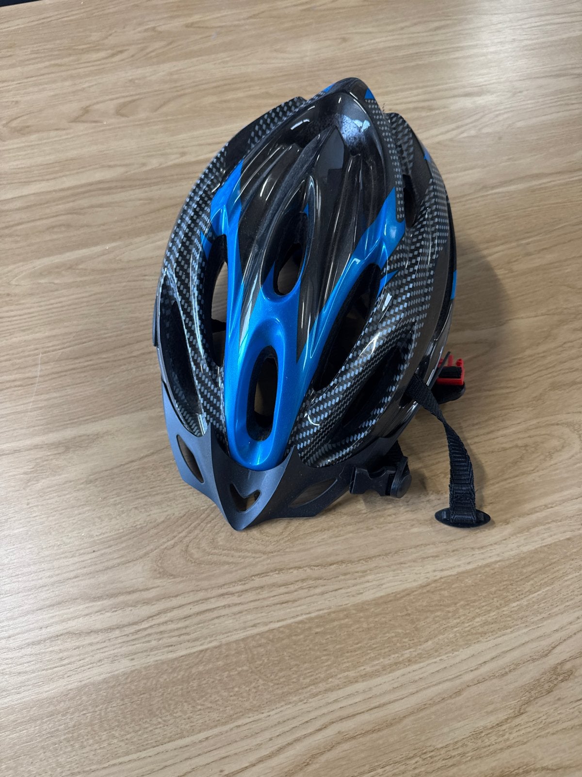 Fietshelm - Maat L - Zwart/Blauw, Fietsen en Brommers, Ophalen of Verzenden, Gebruikt, L, Heer of Dame