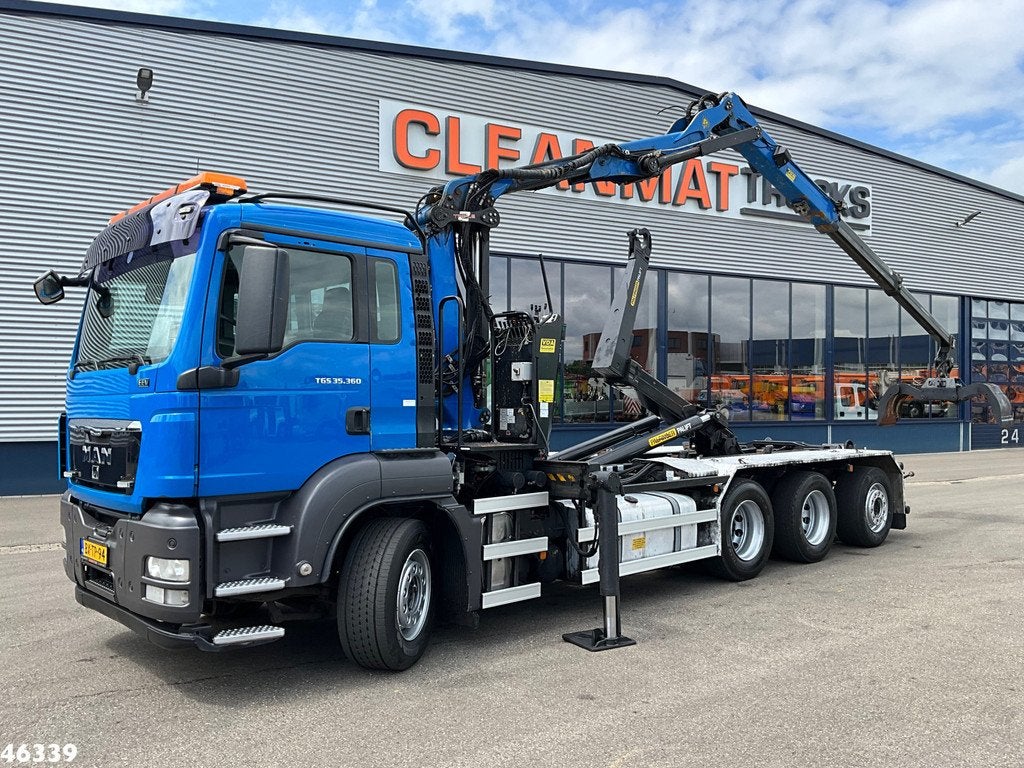 MAN TGS 35.360 8x4 Palfinger 17 Tonmeter Z-kraan Just 203.96, Euro 5, Parkeercamera, MAN, Origineel Nederlands
