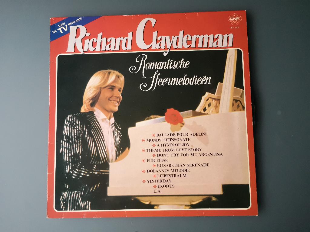 Richard Clayderman, Romantische sfeermelodieën, Inclusief binnenhoes, Ophalen of Verzenden, Gebruikt, 12 inch