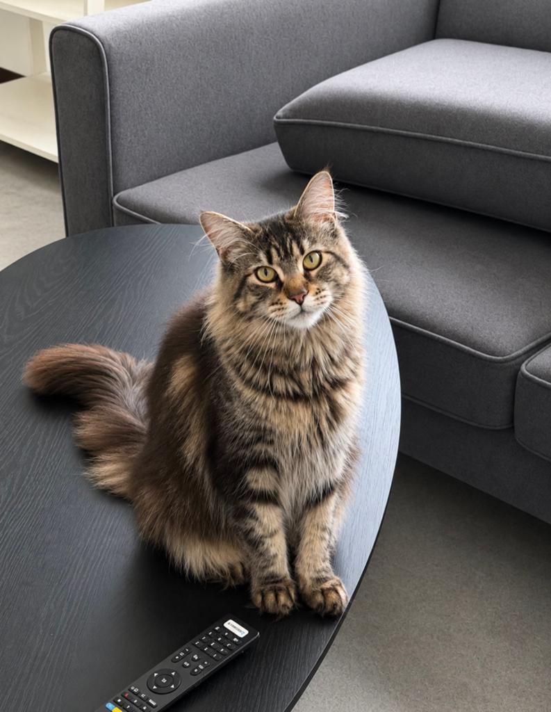 Maine coon poes herplaatser, Poes, Met stamboom, 0 tot 2 jaar