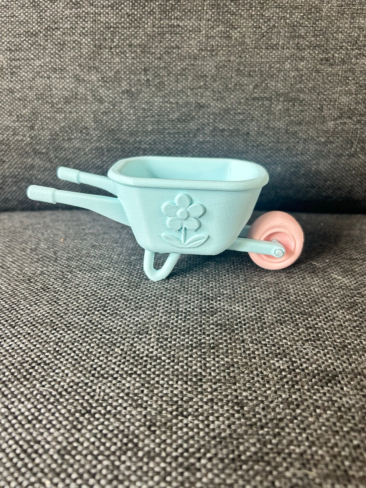 3D geprinte kruiwagen bloempotje, Kunststof, Ophalen of Verzenden, Overige vormen, Binnen