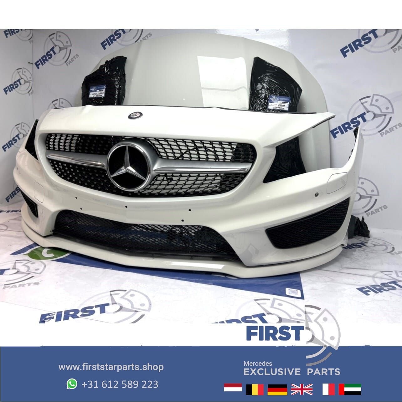 W117 X117 CLA 45 AMG PRE-FACELIFT VOORKOP WIT Mercedes 2013-, Auto-onderdelen, Gebruikt, -, Voor, Ophalen of Verzenden