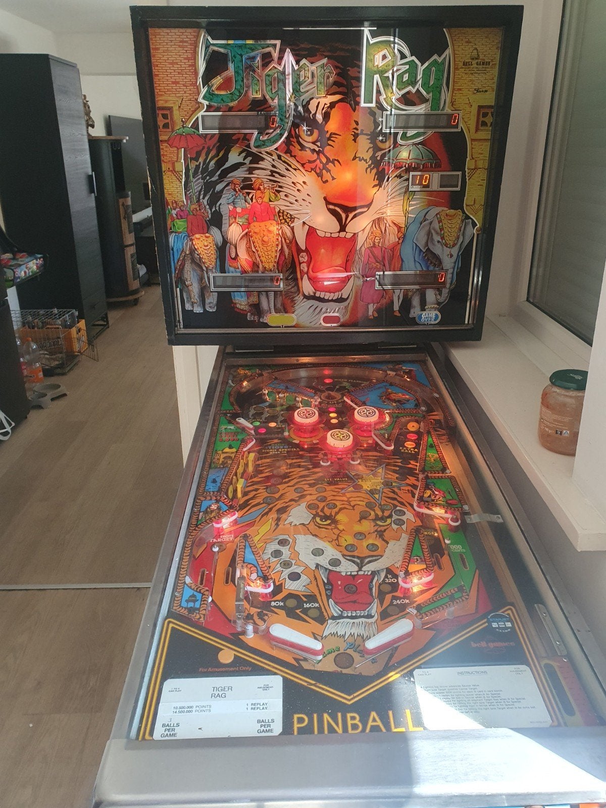 Flipperkast Tiger Raq, Ophalen, Gebruikt, Flipperkast