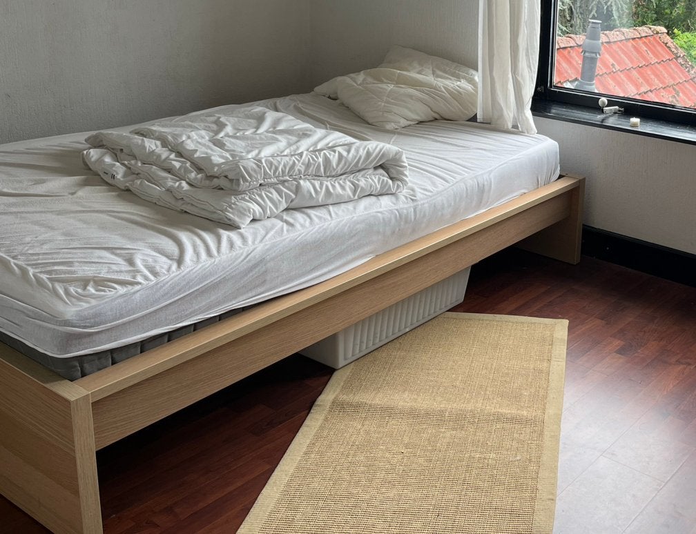 Ikea Bed frame, Ophalen, Wit, Tweepersoons, 140 cm